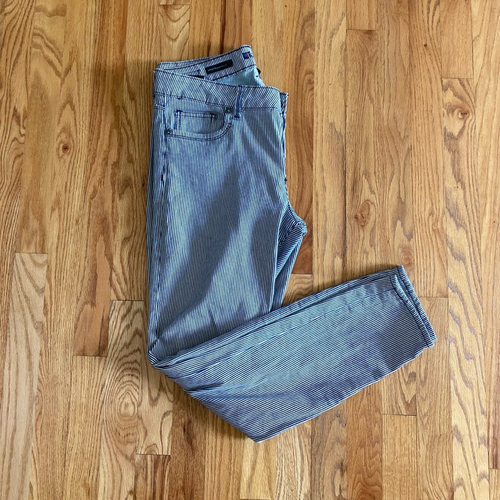 Navy/white stripe jeans